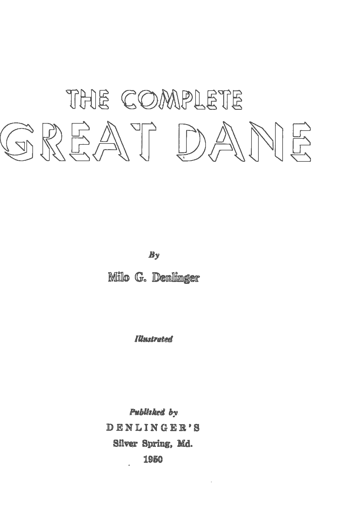 M.Denlinger Complete Great Dane